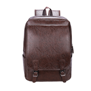 Classic Genuine Leather <b>Laptop</b> <b>Backpack</b> With Zipper And Hasp Closure Unisex Softback 20-39 Litre Capacity - Product Image 1