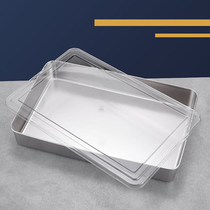 Caja para Pastel Rectangular de Acero Inoxidable 430, Molde Metálico para Hornear y Empacar Pastelería - Product Image 1