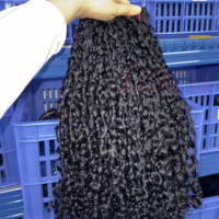 Double Drawn Pixie Curly 100% Cheveux ondulés cambodgiens bruts non traités Bouclés birmans Paquets de cheveux humains vietnamiens