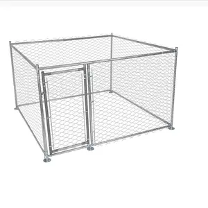 Dog Kennel House Backyard Animal Cages Galvanized Tube Pet Carry Cage Pet Run House