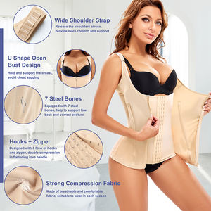 Femmes <span class=keywords><strong>Post</strong></span> <span class=keywords><strong>Partum</strong></span> Shaper Tummy Control Shapewear Vest Waist Trainer Vest Weight Loss Hot Sweat Body Shaper - Product Image 4