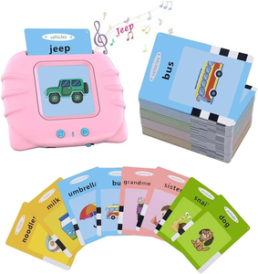 112 Cartões 224 Vocabulários Árabe Inglês Espanhol Cartões de Estudo Flash Máquina de Aprendizagem para Crianças Cartões Flash Falantes - Product Image 1