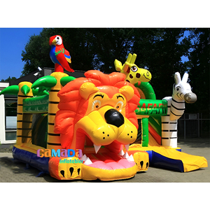Moonwalk Grand <span class=keywords><strong>roi</strong></span> <span class=keywords><strong>lion</strong></span> Château sautant pour enfants Bouncy Bounce House and Slide Jungle Hupfburg Bon marché <span class=keywords><strong>Prix</strong></span> Castillo Inflable - Product Image 4