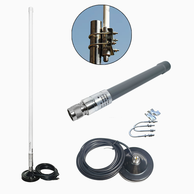 100W 2.4G 5.8G 433MHz 868MHz 915MHz 2G 3G 4G LTE Omni Directional Base Station Communication LORA Waterproof Fiberglass Antenna