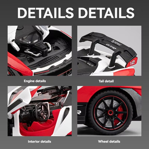 1:24 échelle <span class=keywords><strong>McLaren</strong></span> <span class=keywords><strong>Senna</strong></span> livrée moulé sous pression modèle de voiture son et lumière Pullback Supercar décorer ornement métal modèle voiture jouets - Product Image 5