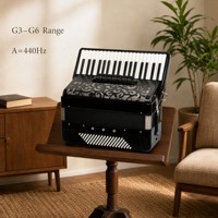 Accordéon professionnel de scène 37 touches 80 basses, piano, anches italiennes, 7+3 registres, vente en gros usine