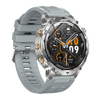 Montre connectée robuste GPS AK102 pour hommes, sport de plein air, appel BT, boussole, suivi, batterie 1100 mAh, écran HD 1,7 pouces, silicone, IP68