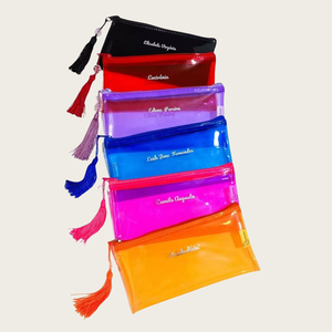 Gland Transparent étanche porte-crayon trousse de maquillage PVC Logo personnalisé sacs à cosmétiques avec fermeture à glissière pour les voyages scolaires - Product Image 6