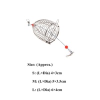 Cage à appâts de pêche en fil métallique, panier de pêche, support d'appât, cage à appâts de pêche en acier inoxydable, petite cage à appâts de pêche