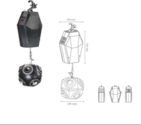 Boule lumineuse LED cinétique avec contrôle DMX et système de levage motorisé, lumières RGB pour mariage, scène, fête et événements DJ