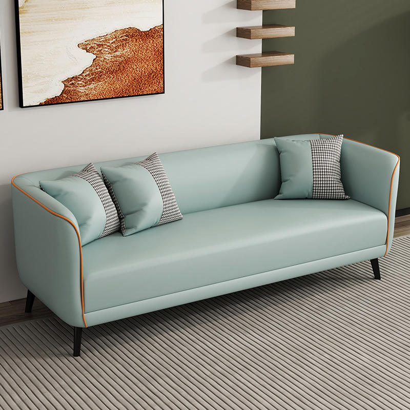 Bleu clair (coussin de siège en latex et cuir patte de chat)