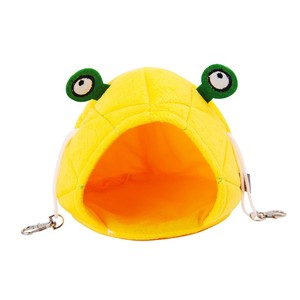 Jolie cage pour animaux de compagnie en forme de grenouille ananas avec anneaux de laisse, en coton, style dessin animé, motif animal pour hamster, été et toutes saisons - Product Image 5