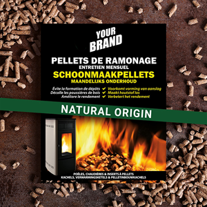 Limpiador de estufa de pellets de gránulos de barrido de chimenea, removedor de alquitrán de hollín, mejora de tiro de humo, mantenimiento, etiqueta privada para el hogar - Product Image 2