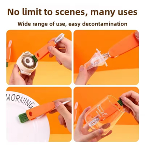 1. Ensemble de brosses de nettoyage multifonctionnelles pour cuisine, mini nettoyeur de tasses et bouteilles, 3-en-1 pliable en plastique pour le nettoyage des fentes et des rainures des thermos - Product Image 4