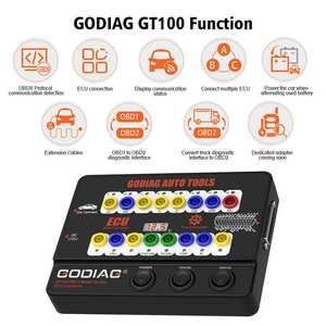 Godiag GT100 Pro OBD2 đọc mã thoát ra khỏi hộp với kết nối ECU - Product Image 2