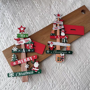 Adornos Navideños de Madera para Mesa, Decoraciones Navideñas Transfronterizas, Regalos de Fiesta con Santa Claus y Muñeco de Nieve - Product Image 2