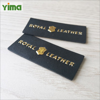 Étiquette en cuir véritable pour vêtements, avec logo personnalisé, étiquette en jean, étiquette en PU, estampage en relief, impression, avec métal