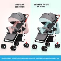 Poussette bébé légère pliable en métal, pliage en un clic pour bébés de 0 à 6 mois, poussette à quatre roues, livraison disponible