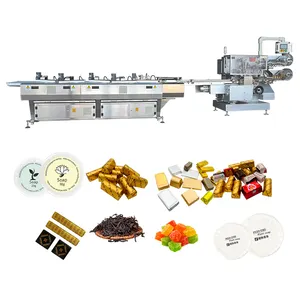 High speed multifunctional exquisite candy wrapping hot melt glue folding packaging machine