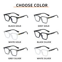 Gafas de Lectura Cuadradas Negras de Diseño de Lujo 2024 para Hombre y Mujer, Monturas de Gafas de PC Modernas