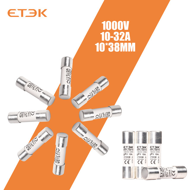 Low Price 10X38mm PV Solar Ceramic DC Fuse Links 1000vdc 20A Midget Pv Fuse Fast Blow Ceramic Fuse for Circuit protection