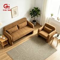 Canapé d'angle modulaire G-STAR à deux places en tissu avec mousse, design moderne pour les salons d'appartements