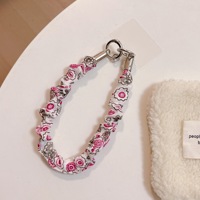 Nouvelle mode fleur motif coloré téléphone étui corde Anti-perte poignet téléphone portable lanière sangle