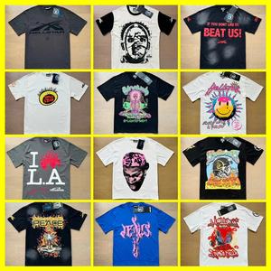 Nueva Colección de <span class=keywords><strong>Moda</strong></span> Americana, Camiseta Casual de Algodón Puro de Doble Gasa, Transpirable, con Estampado de Letras, para Hombre y Mujer, Verano, 300 Gramos, Manga Corta - Product Image 6