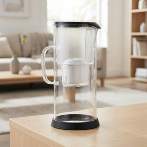 <span class=keywords><strong>Carafe</strong></span> filtrante à eau en acier inoxydable 3,3 L avec charbon actif pur certifié NSF, <span class=keywords><strong>filtre</strong></span> domestique réduisant les TDS et le chlore - Product Image 1