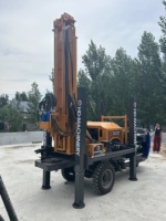 260m puits d'eau de forage forage camion monté roche Dth 65kw moteur Tricycle rotatif plate-forme d'eau Machine