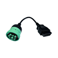 Adaptateur de prise Linkyou personnalisé pour automobile J1939 OBD II à angle droit SAE 9 broches J1939 Type 2, conducteur en cuivre, PVC, 24V/12V, 300MM
