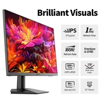 KOORUI GN06 27 Inch IPS 165Hz Super Thin Frameless LED PC Gaming Monitor Antarmuka HD 100% SRGB Waktu Respons 1ms Hitam 16:9