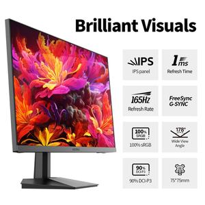 Moniteur de jeu PC <span class=keywords><strong>KOORUI</strong></span> GN06 27 pouces IPS 165Hz, cadre ultra-fin sans bordure, interface HD, 100% SRGB, temps de réponse de 1 ms, <span class=keywords><strong>écran</strong></span> large noir - Product Image 6