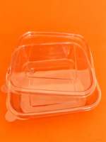 Boîte à tiramisu carrée transparente en plastique PET de qualité alimentaire, emballage personnalisable pour desserts, gâteaux et stockage de noix