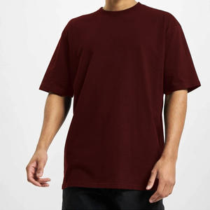 Fabricant de t-shirts blancs décontractés lourds personnalisés Baggy T-Shirt homme grande taille 100% coton 250gsm T Shirt surdimensionné unisexe - Product Image 3