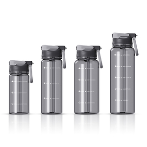 Sinh Thái Thân Thiện Với BPA Miễn Phí <span class=keywords><strong>Tritan</strong></span> Nhựa Motivatifa Chạy Tập Thể Dục Màu Đen 1L Rõ Ràng Trong Suốt Uống Chai Nước Rơm Loại - Product Image 1