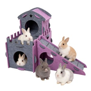 <span class=keywords><strong>Casa</strong></span> <span class=keywords><strong>de</strong></span> Fieltro para Conejos, Cobertizo para Mascotas Pequeñas, Cueva Desmontable para Conejillos <span class=keywords><strong>de</strong></span> Indias, Totoro, Chinchillas, Erizos y Hámsters - Product Image 5