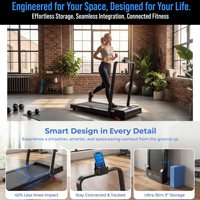 Equipo de Entrenamiento Cardiovascular para Quemar Grasa en Casa, Diseño Fácil de Mover, Caminadora Plegable