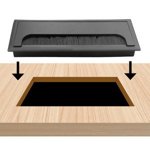 Bac à câbles rectangulaire 160x80x28mm, grande capacité, couvercle de gestion des câbles pour bureau, design minimaliste - Product Image 2