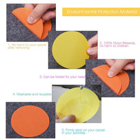 Marqueurs de tapis auto-adhésifs en nylon coloré de 12,7 cm, à motif de points, écologiques, à fixation auto-agrippante pour chaussures et sols