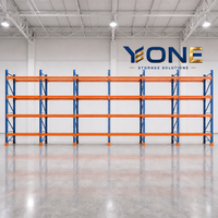 Étagères de stockage de palettes robustes sur mesure pour entrepôt, en acier Q235B, pour la distribution de marchandises avec des plaques de base sécurisées