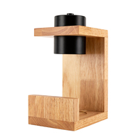 Bois massif verre clair luxe électrique parfum moderne chauffe-bougies gu10 arôme décoration de la maison en bois lanterne base lampe cage
