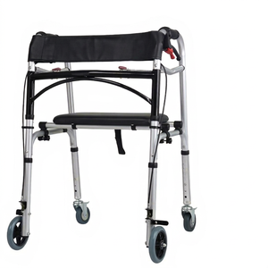 Durable Walking Aids Mobility 4 Wheels Chair Aluminum Foldable Carbon Fiber Walkers Rollators - Product Image 1