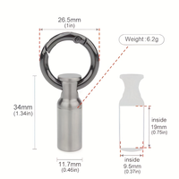 TGZUO Boîte à pilules industrielle DIY en alliage de titane haute résistance, mini conteneur étanche portable pour usage extérieur d'urgence