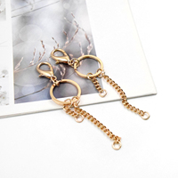 Vente en gros partie de porte-clés stable porte-clés bricolage personnalisés porte-clés bijoux en acier inoxydable porte-clés avec rallonge pour la fabrication de bijoux
