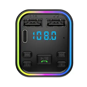 G38 지능형 BT 무선 자동차 FM 듀얼 USB 휴대용 고속 충전기 MP3 플레이어