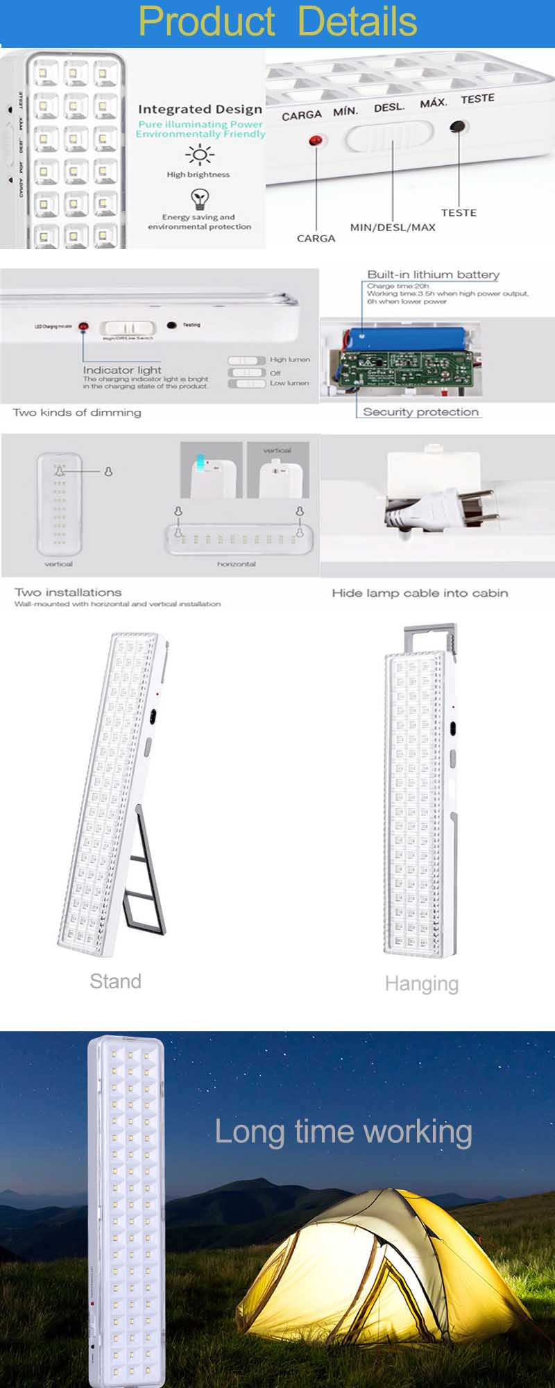 Rechargeable Lamp Led Camping Light