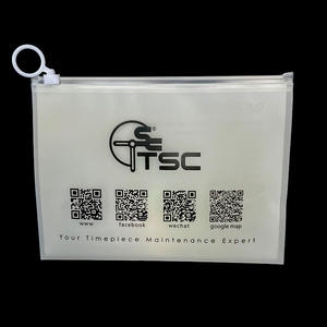 Custom Printed logo Garment Zipper <b>Bag</b> Wholesale Transparent Frosted Cloth Slider <b>Zip</b> Lock Packaging <b>Bag</b> - Product Image 5