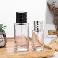 Flacon de parfum transparent imprimé sérigraphié, design simple et moderne, emballage usine, pour diffuseur à bâtonnets, en verre portable