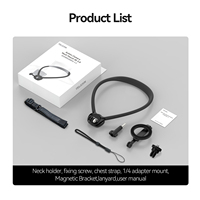 Support magnétique pour téléphone et caméra d'action TELESIN NEW, 2-en-1, support magnétique en silicone détachable pour le cou